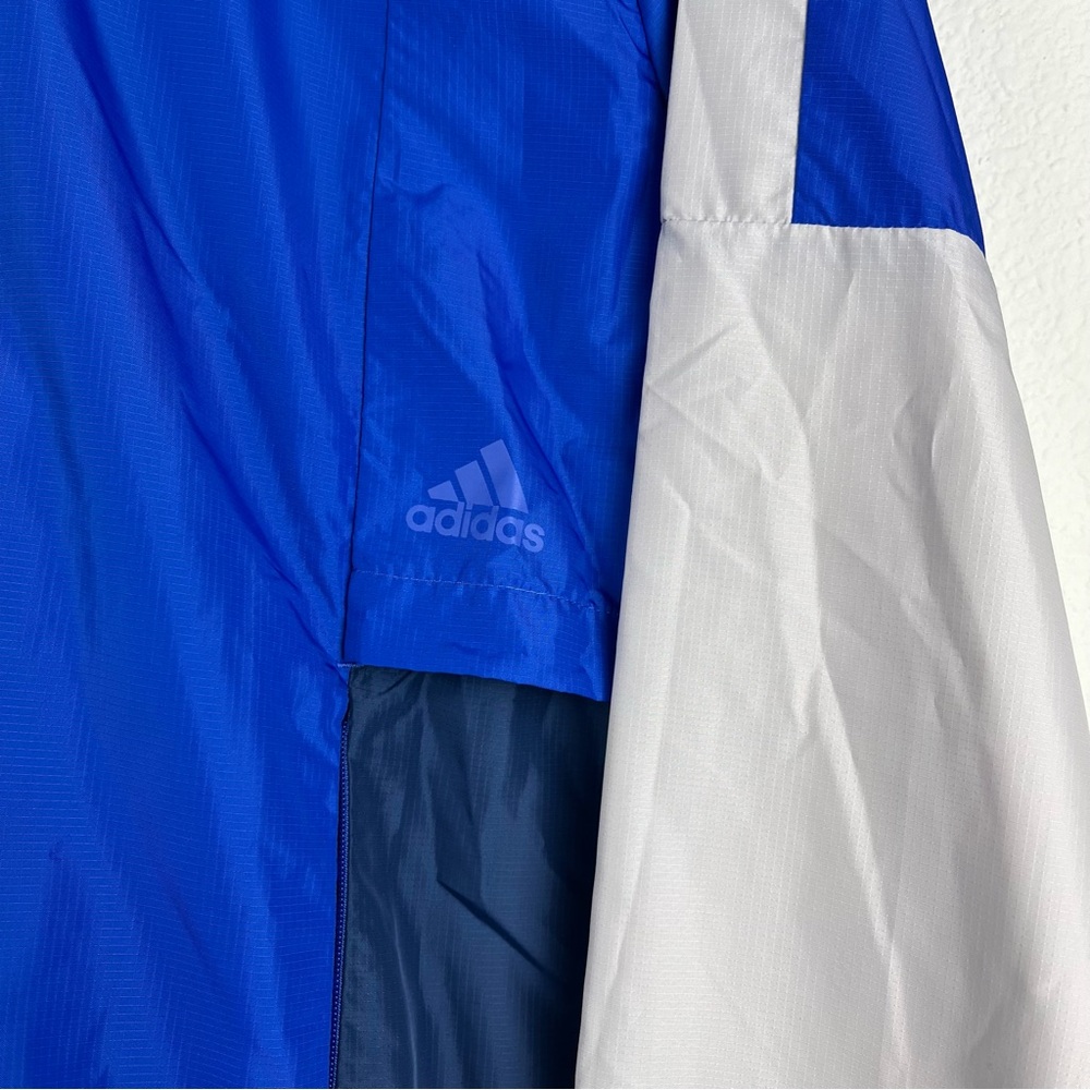 ADIDAS Woven Shell Jacket Windbreaker Size Large Blue - Picture 3 of 8